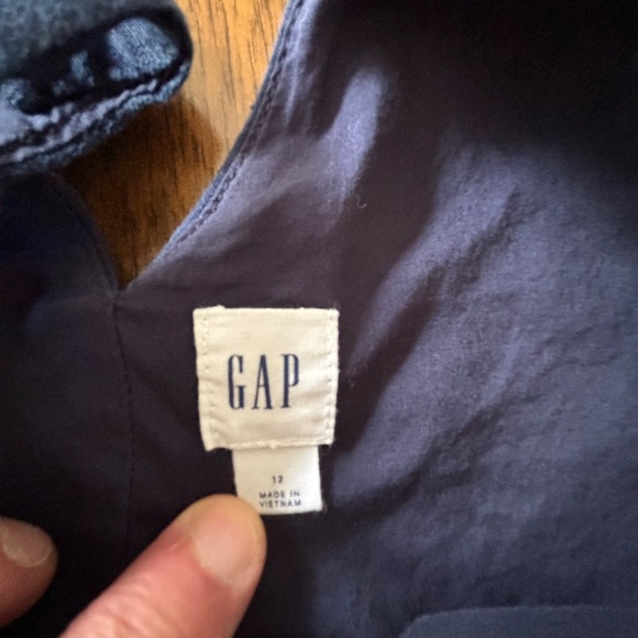 GAP lined 100% linen sleeveless a-line dress navy size 12 - Picture 9 of 14